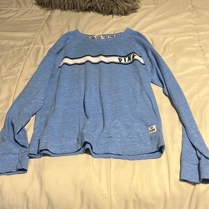 (PINK) blue shirt kind of cropped